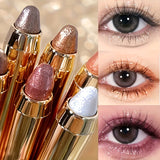 6pcs Set Highlighter Eyeshadow Pencil Shimmer Glitter Contouring Brightening Double-headed Eyeshadow Stick Lazy Eyeshadow Makeu