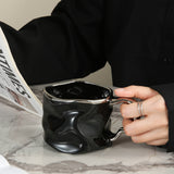 [Creative Crinkled Ceramic Coffee Cup] LJ031-LJ032 Creative Crinkled Ceramic Cup, Mug, Coffee Cup
