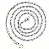 1pc Twisted Titanium Steel Necklace Personality Trend Necklace Fashion Jewelry Accessories For Men And Women
