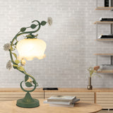 Rose Desk Lamp - Flower Table Light Bedside Reading Lamp for Bedroom Art Decoration