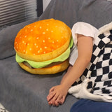 [Soft Machine Washable Burger Cushion] Classic Burger Shaped Cushion - Soft, Machine Washable Office Chair Cushion & Sofa Cushion, Idea Gift for Friends and Family