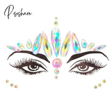 3D Acrylic Glitter Rhinestone Temporary Sexy Face Tattoo Sticker Diy Kids Holiday Party Masquerade