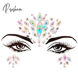 3D Acrylic Glitter Rhinestone Temporary Sexy Face Tattoo Sticker Diy Kids Holiday Party Masquerade