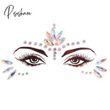 3D Acrylic Glitter Rhinestone Temporary Sexy Face Tattoo Sticker Diy Kids Holiday Party Masquerade