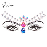 3D Acrylic Glitter Rhinestone Temporary Sexy Face Tattoo Sticker Diy Kids Holiday Party Masquerade