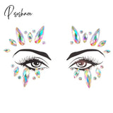 3D Acrylic Glitter Rhinestone Temporary Sexy Face Tattoo Sticker Diy Kids Holiday Party Masquerade