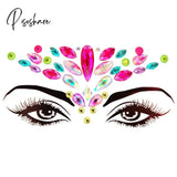 3D Acrylic Glitter Rhinestone Temporary Sexy Face Tattoo Sticker Diy Kids Holiday Party Masquerade