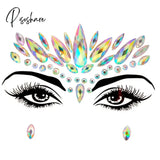 3D Acrylic Glitter Rhinestone Temporary Sexy Face Tattoo Sticker Diy Kids Holiday Party Masquerade