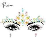 3D Acrylic Glitter Rhinestone Temporary Sexy Face Tattoo Sticker Diy Kids Holiday Party Masquerade