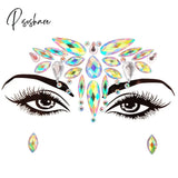 3D Acrylic Glitter Rhinestone Temporary Sexy Face Tattoo Sticker Diy Kids Holiday Party Masquerade