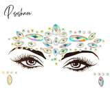 3D Acrylic Glitter Rhinestone Temporary Sexy Face Tattoo Sticker Diy Kids Holiday Party Masquerade