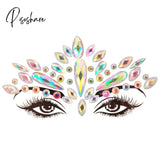 3D Acrylic Glitter Rhinestone Temporary Sexy Face Tattoo Sticker Diy Kids Holiday Party Masquerade