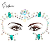 3D Acrylic Glitter Rhinestone Temporary Sexy Face Tattoo Sticker Diy Kids Holiday Party Masquerade