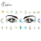 3D Acrylic Glitter Rhinestone Temporary Sexy Face Tattoo Sticker Diy Kids Holiday Party Masquerade