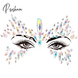 3D Acrylic Glitter Rhinestone Temporary Sexy Face Tattoo Sticker Diy Kids Holiday Party Masquerade