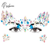 3D Acrylic Glitter Rhinestone Temporary Sexy Face Tattoo Sticker Diy Kids Holiday Party Masquerade