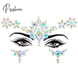 3D Acrylic Glitter Rhinestone Temporary Sexy Face Tattoo Sticker Diy Kids Holiday Party Masquerade