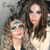 3D Acrylic Glitter Rhinestone Temporary Sexy Face Tattoo Sticker Diy Kids Holiday Party Masquerade