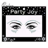 3D Crystal Temporary Tattoo Sticker Glitter Eyebrow Makeup Face Eyes Diamond Pearl Jewels Stickers