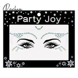 3D Crystal Temporary Tattoo Sticker Glitter Eyebrow Makeup Face Eyes Diamond Pearl Jewels Stickers