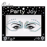 3D Crystal Temporary Tattoo Sticker Glitter Eyebrow Makeup Face Eyes Diamond Pearl Jewels Stickers