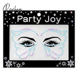 3D Crystal Temporary Tattoo Sticker Glitter Eyebrow Makeup Face Eyes Diamond Pearl Jewels Stickers