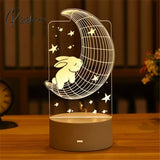 3D Led Night Lights Neon Lamp Wedding Christmas For Bedroom Decor Home Valentine’s Day Gift Moon