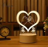 3D Led Night Lights Neon Lamp Wedding Christmas For Bedroom Decor Home Valentine’s Day Gift Moon