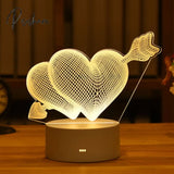 3D Led Night Lights Neon Lamp Wedding Christmas For Bedroom Decor Home Valentine’s Day Gift Moon