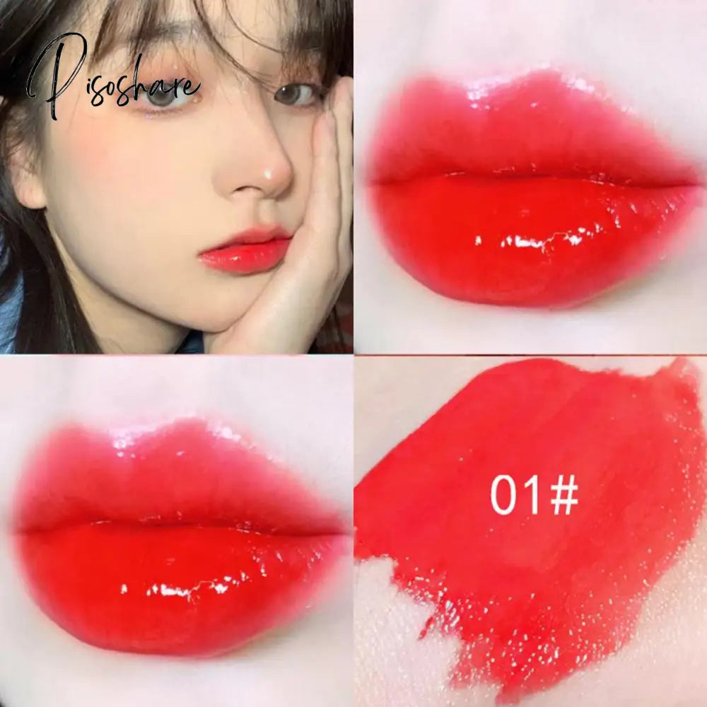 3D Lip Gloss Transparent Holographic Plumping Shiny Pearl Moisturizer Color-Changing Oil Makeup