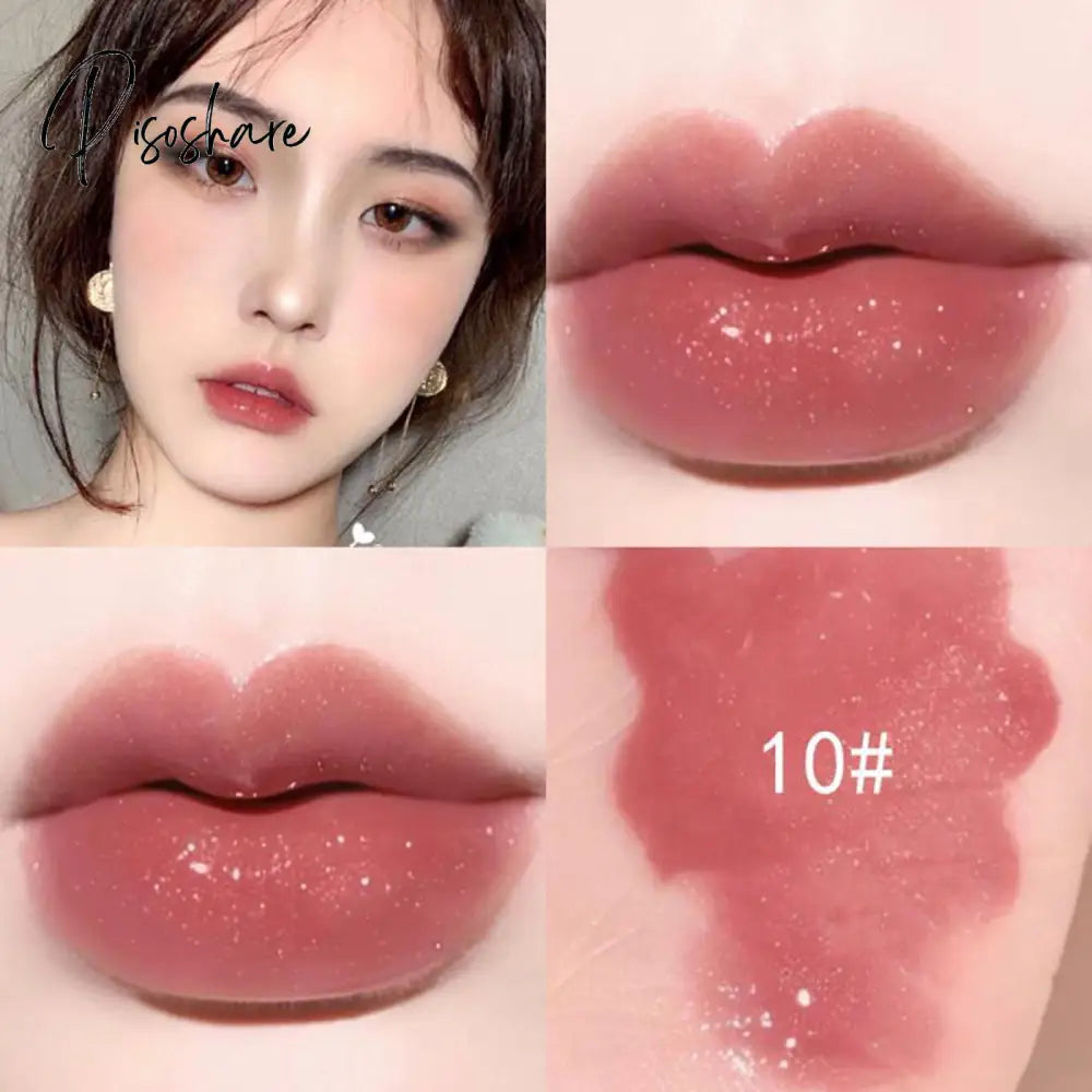 3D Lip Gloss Transparent Holographic Plumping Shiny Pearl Moisturizer Color-Changing Oil Makeup