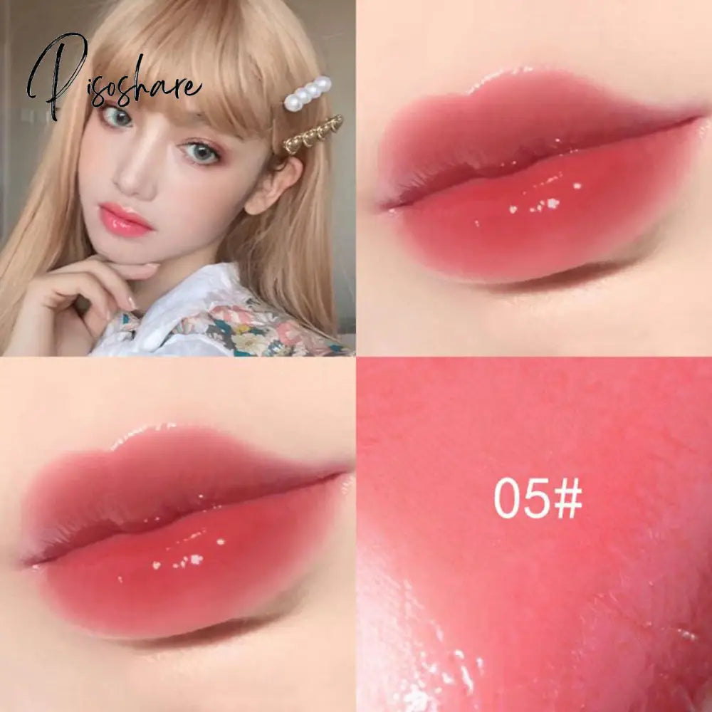 3D Lip Gloss Transparent Holographic Plumping Shiny Pearl Moisturizer Color-Changing Oil Makeup