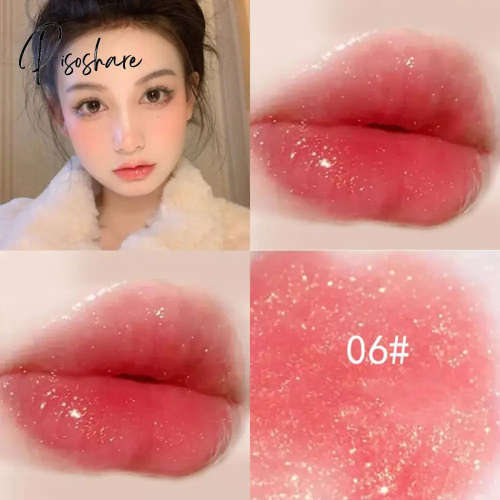 3D Lip Gloss Transparent Holographic Plumping Shiny Pearl Moisturizer Color-Changing Oil Makeup