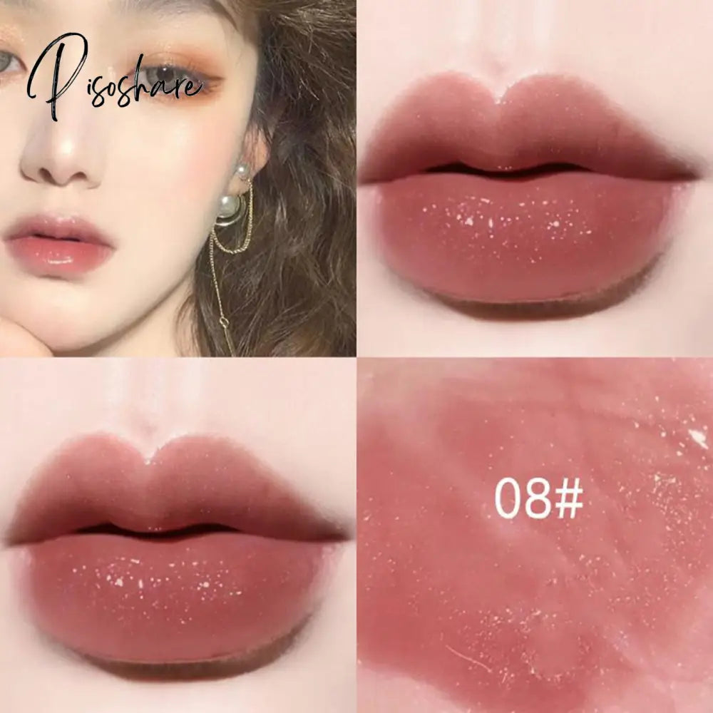 3D Lip Gloss Transparent Holographic Plumping Shiny Pearl Moisturizer Color-Changing Oil Makeup