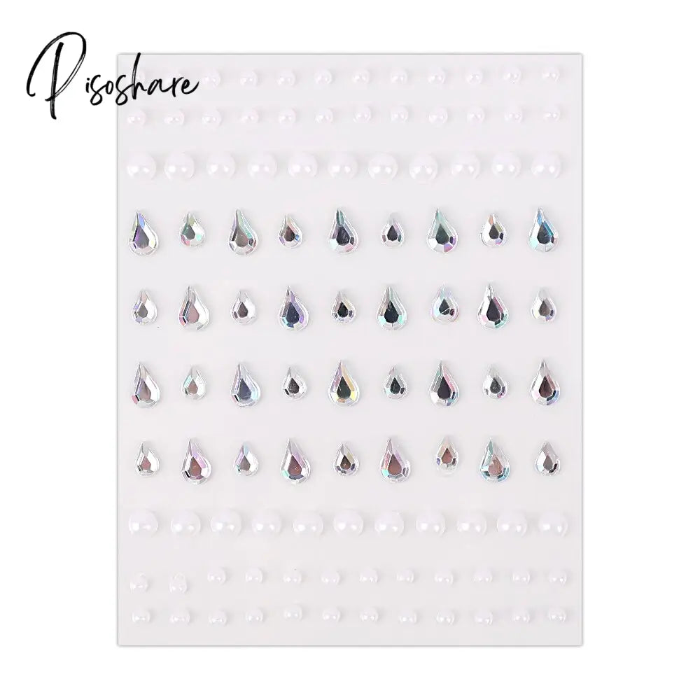 3D Party Festival Decoration Self Adhesive Face Body Colored Glitter Diamonds Jewels Stickers Art
