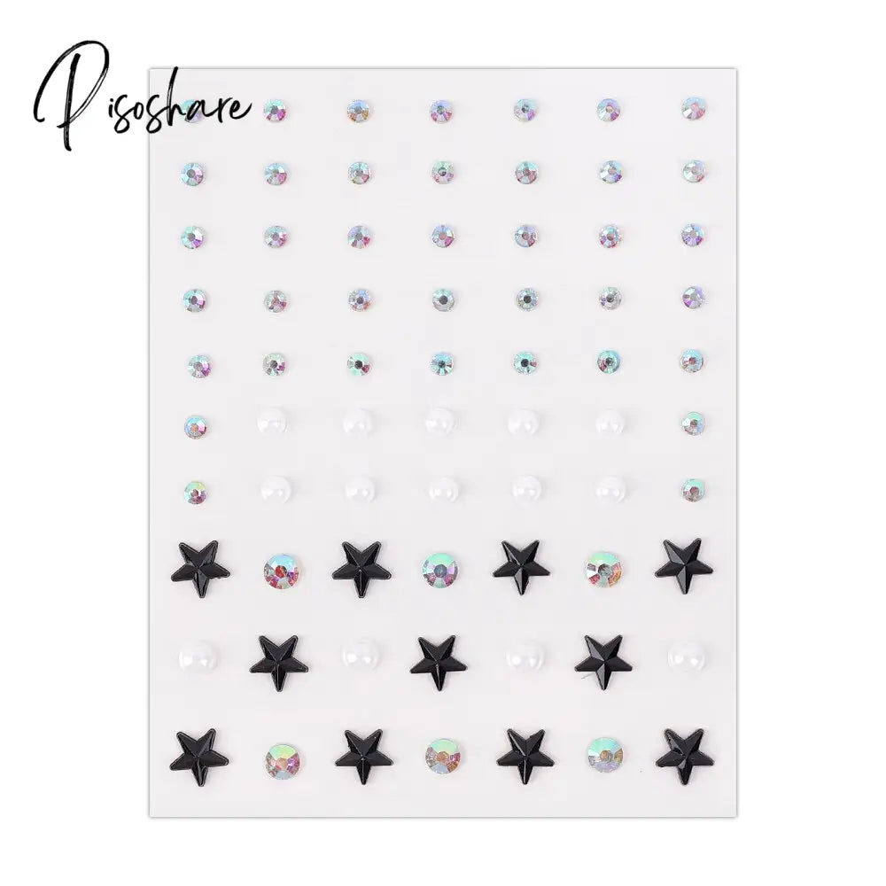 3D Party Festival Decoration Self Adhesive Face Body Colored Glitter Diamonds Jewels Stickers Art