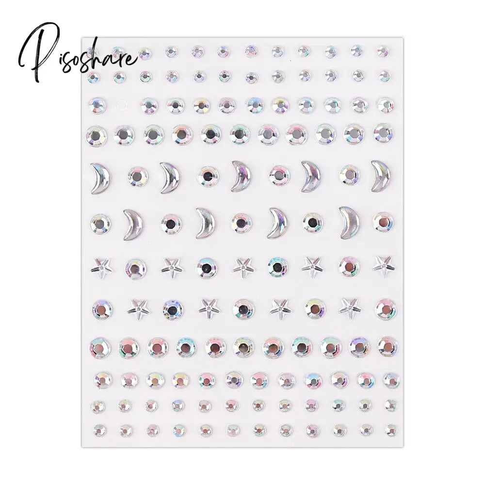3D Party Festival Decoration Self Adhesive Face Body Colored Glitter Diamonds Jewels Stickers Art