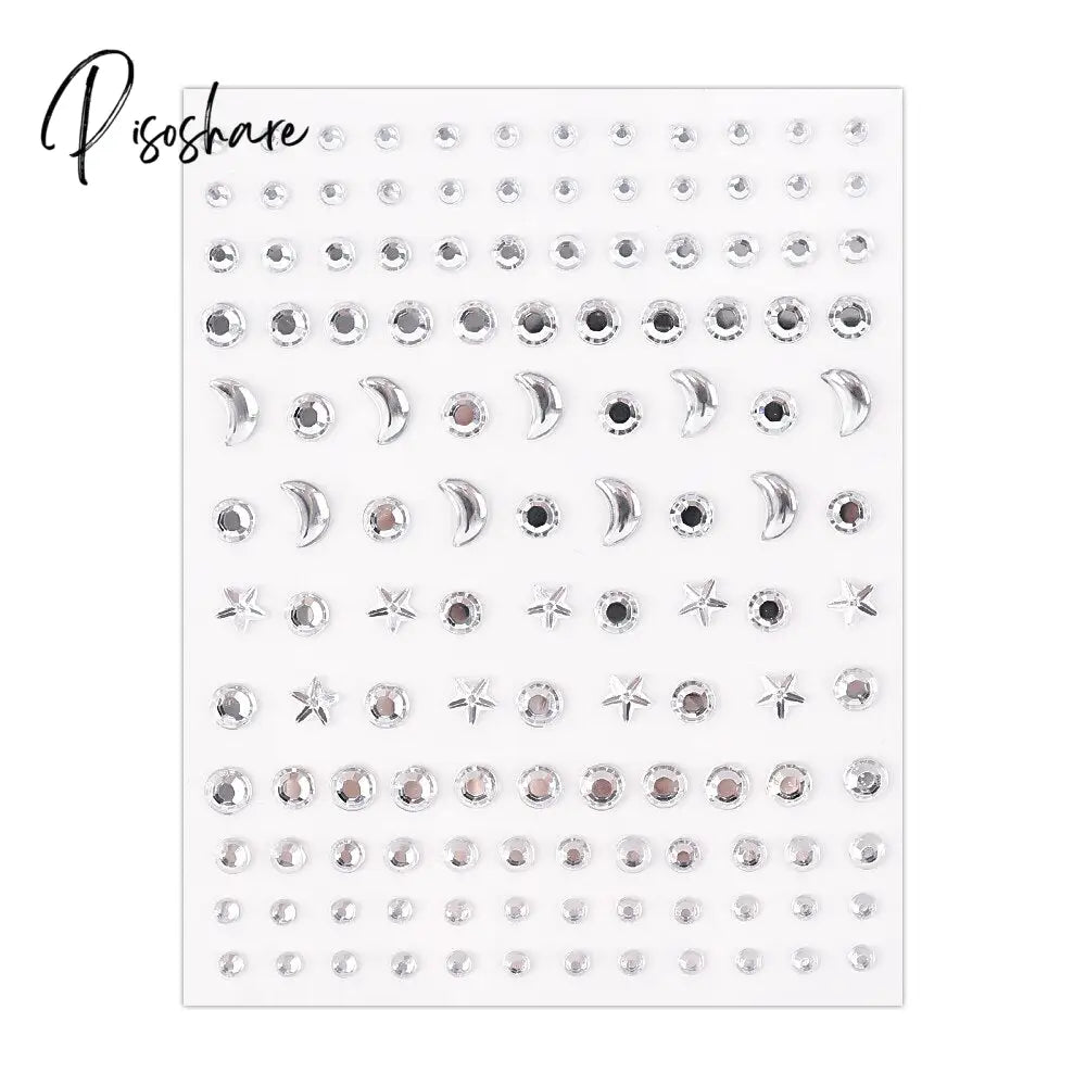 3D Party Festival Decoration Self Adhesive Face Body Colored Glitter Diamonds Jewels Stickers Art