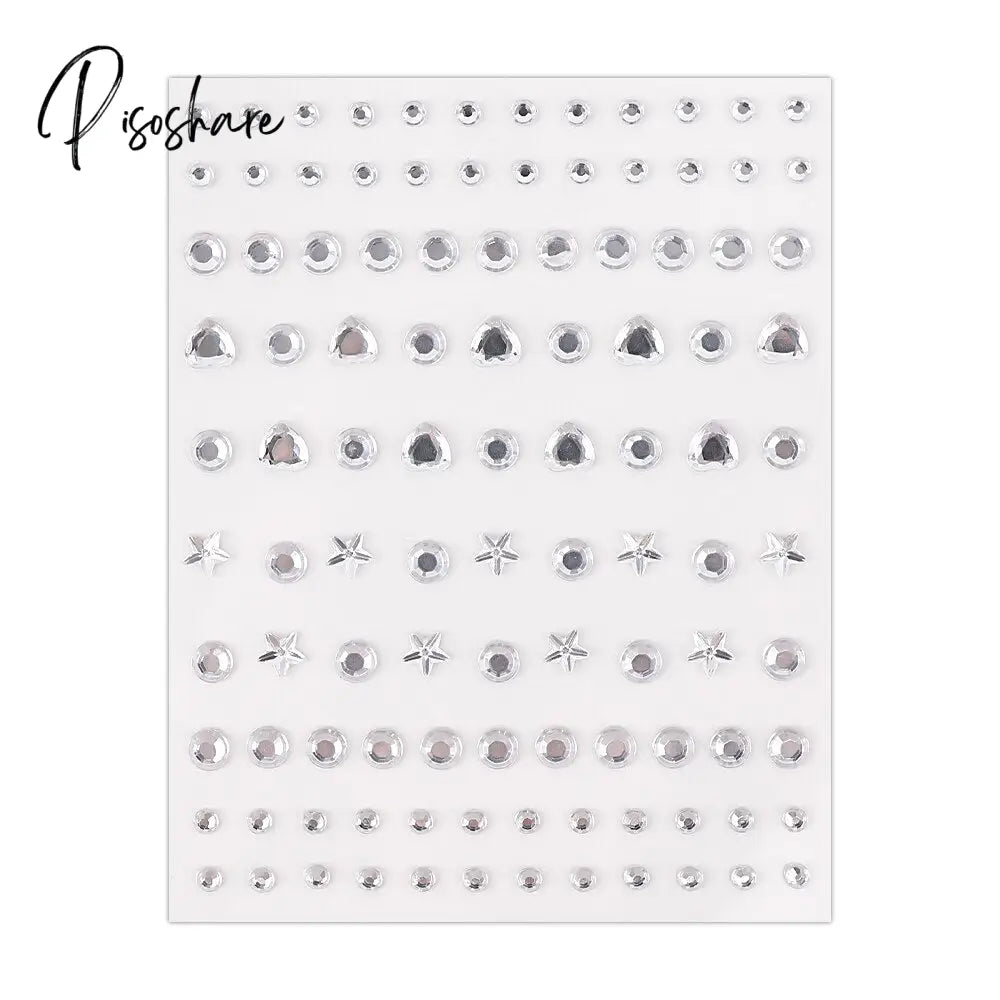 3D Party Festival Decoration Self Adhesive Face Body Colored Glitter Diamonds Jewels Stickers Art
