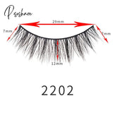 3D Slender Natural False Eyelashes Curling Cross Nude Makeup Office Worker Student Bridal 5 Pairs