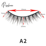 3D Slender Natural False Eyelashes Curling Cross Nude Makeup Office Worker Student Bridal 5 Pairs