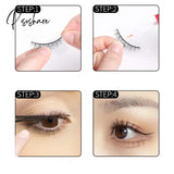 3D Slender Natural False Eyelashes Curling Cross Nude Makeup Office Worker Student Bridal