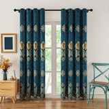 1 Panel Chenille Semi Blackout Curtains, European Embroidered Flower Curtains for Living Room Bedroom Window Door Decoration Home Decor