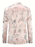 Classic Mens Hand-Embroidered Blazer - Chic & Retro Style - Perfect for Banquets, Parties, & Weddings - A Timeless, Stylish Suit Jacket for Special Occasions