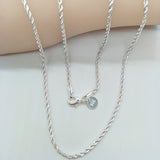 Twist Chain Necklace Size 16 In, 18 In, 20 In, 22 In, 24 In, 26 In, 28 In, 30 In, father's day gift