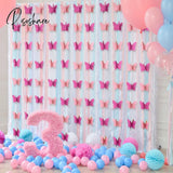 3M Paper Butterfly Garland Rose Gold Hanging Banner Flag Diy Adult Kids Birthday Party Decoration