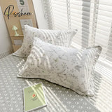 3Pcs 100% Cotton Duvet Cover Set (1*Duvet + 2*Pillowcase Without Core) Fresh Flower Print Bedding