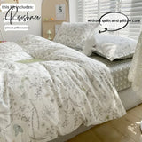 3pcs 100% Cotton Duvet Cover Set (1*Duvet Cover + 2*Pillowcase, Without Core), Fresh Flower Print Bedding Set, Soft Comfortable