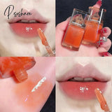 3Pcs Ice Mountain Lip Gloss Crystal Jelly Glaze Transparent Oil Moisturizing Waterproof Liquid