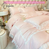 3Pcs Lace Duvet Cover Set (1*Duvet + 2*Pillowcase Without Core) Lace Bedding For Girls Bedroom Gest